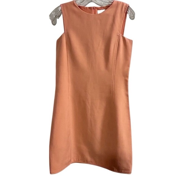 Lands' End Women's Shift Dress Size 2 Peach Orange Sleeveless Lined - Picture 1 of 13